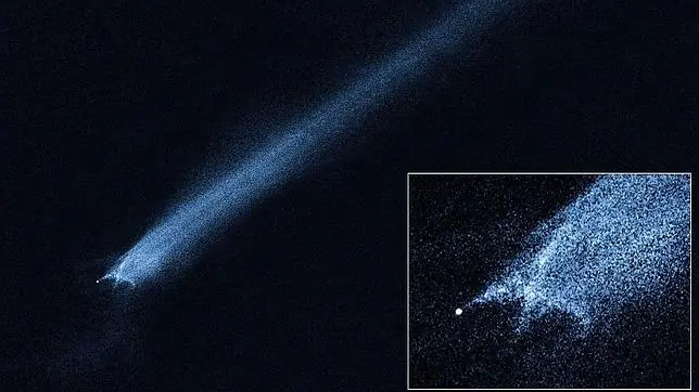 Fotografian un asteroide con una cola de 1 millon de kms