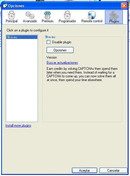 Plug-in para resolver captchas