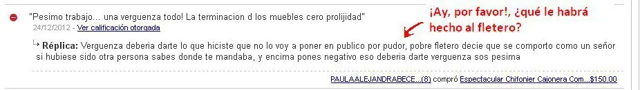 Calificaciones extremas de Mercadolibre - Nuevas