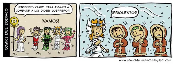 Comics de los caballeros del zodiaco (humor) muy bueno.