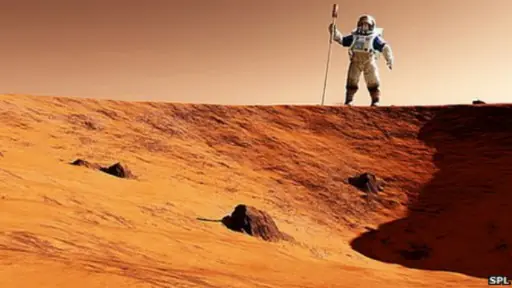 el hombre en el planeta marte