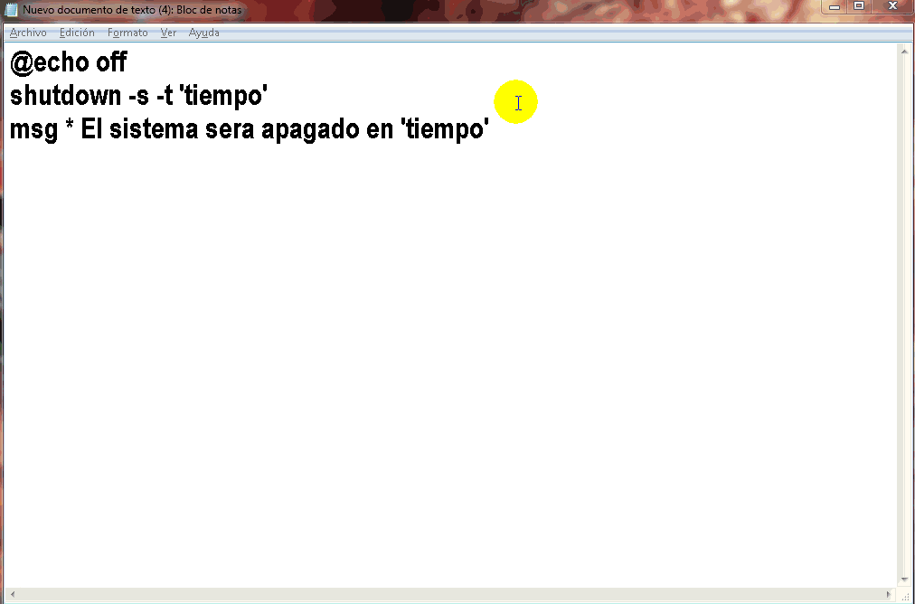 Programar Shutdown .bat [.Gif]