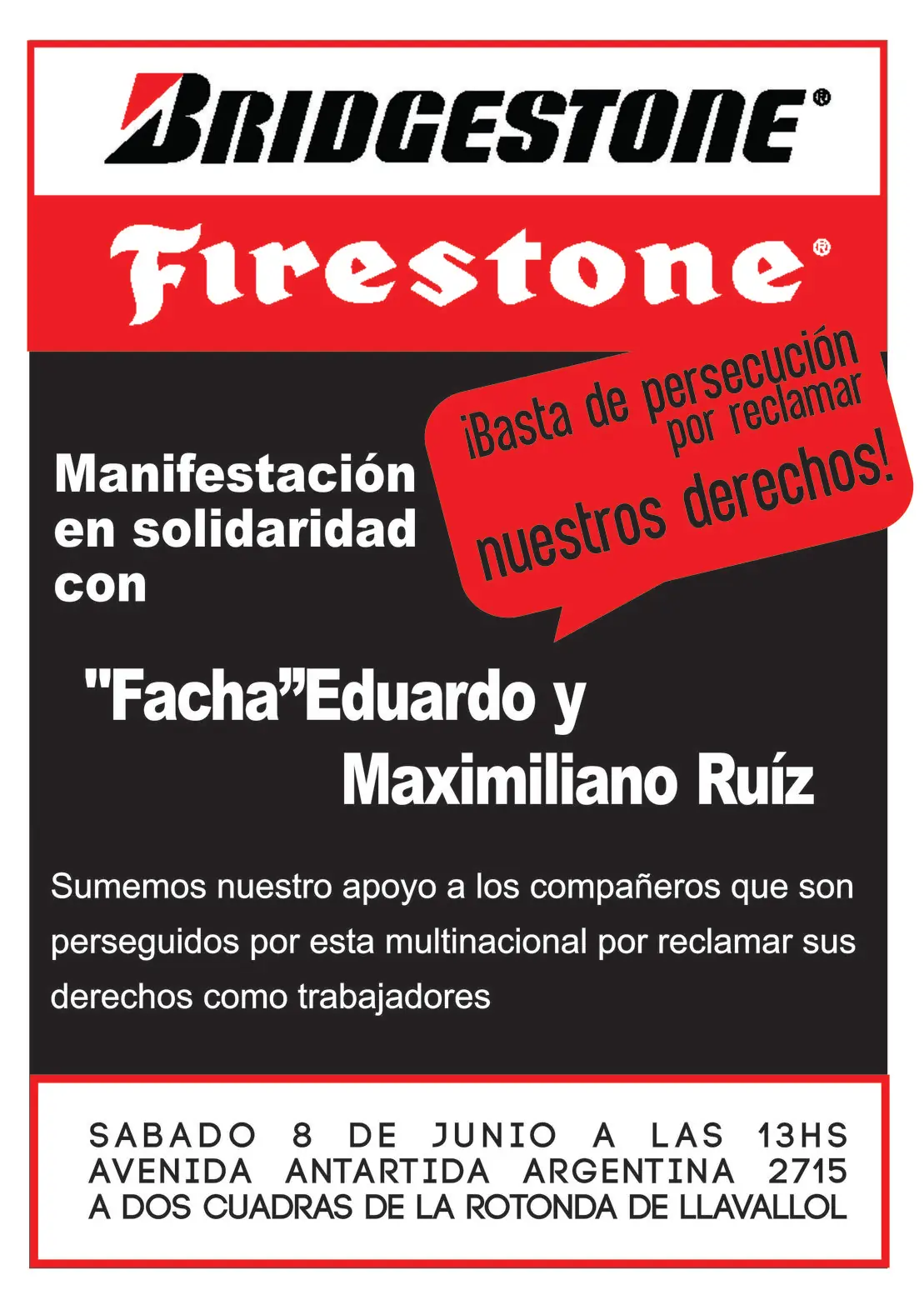 Firestone persigue a sus trabajadores