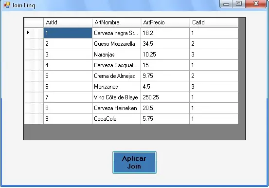 Combinar Datos Linq(Cláusula Join) C# - VB.Net
