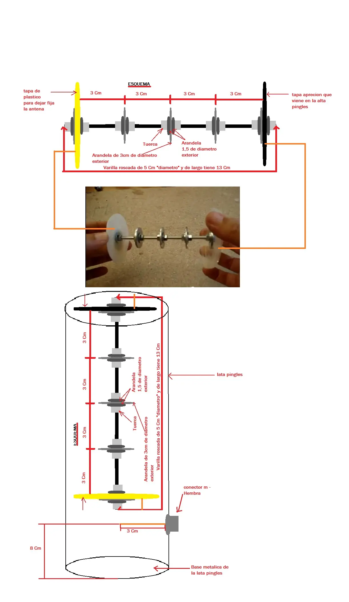 Antena Casera Wifi "Plingles" (100) Funcional
