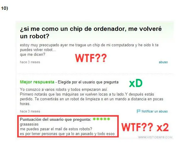 Top 10 de las preguntas y respuestas mas absurdas de yahoo