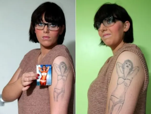 Pidieron un tatuaje x y mira la porqueria q le escracharon..