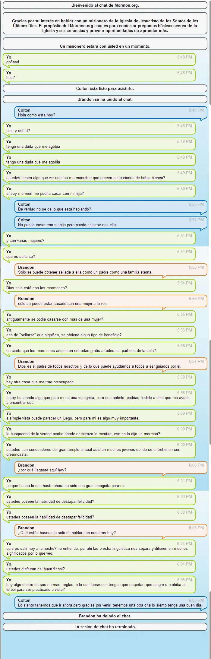 Trolleando a un mormon