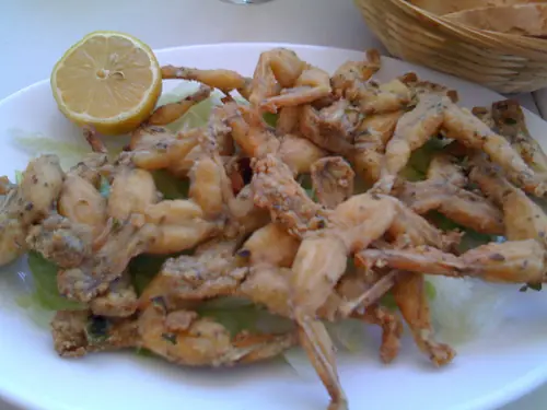 Ancas de ranas fritas