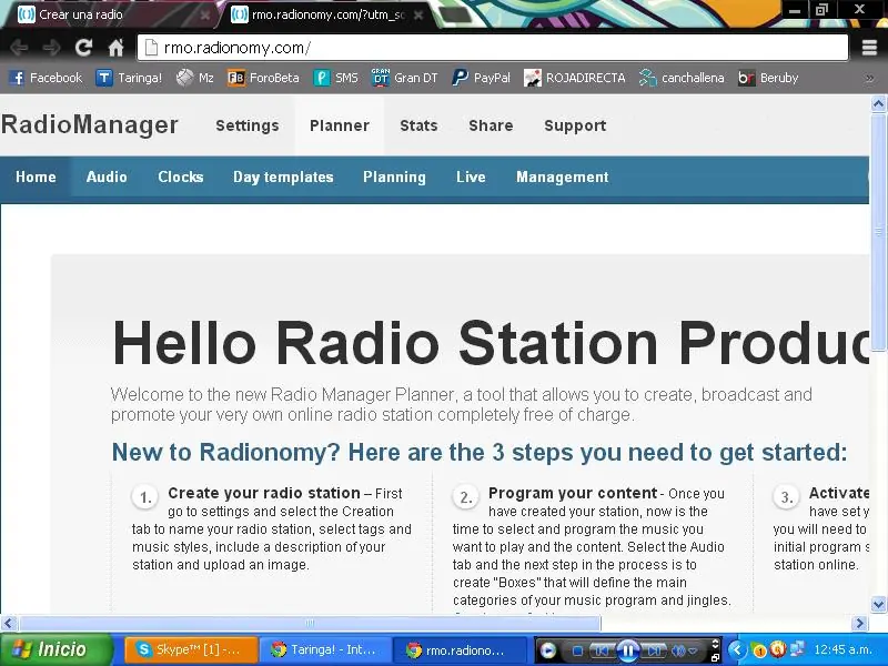 Crear Radio Online Radionomy
