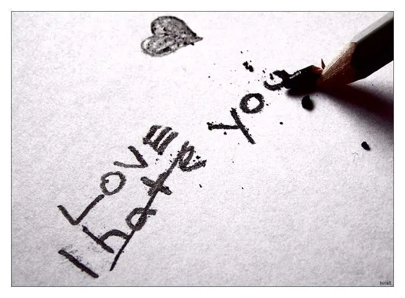 del odio al amor hay un paso