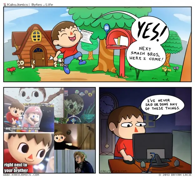 El aldeano del nuevo super smash bros. pasa a ser un meme y