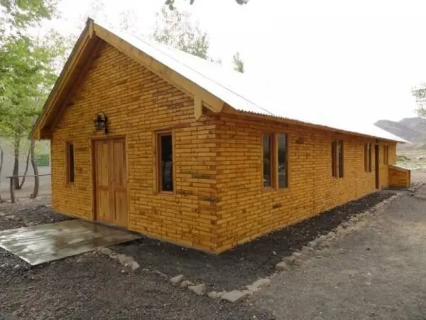 Construcción con ladrillos de madera