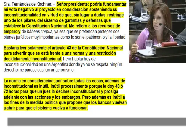 2002 CFK decia que limitar los amparos era inconstitucional