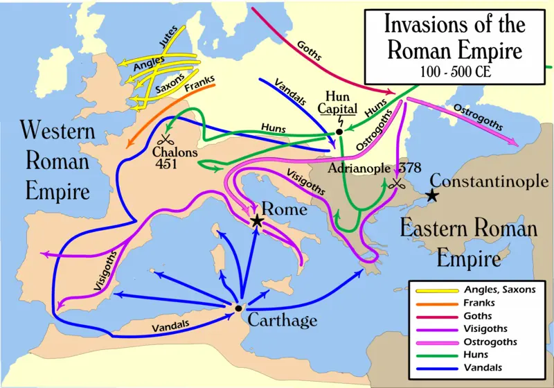Caida del imperio romano de occidente
