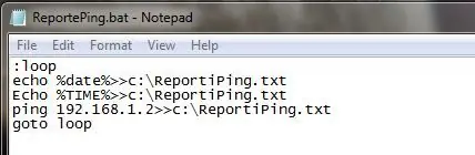 Saca Reportes de Un Ping (Fecha Y Hora)