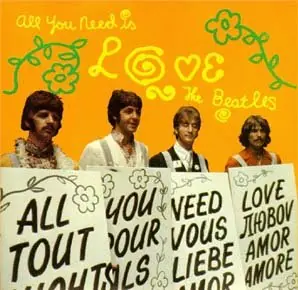 42 años de la primera transmicion mundial the beatles...