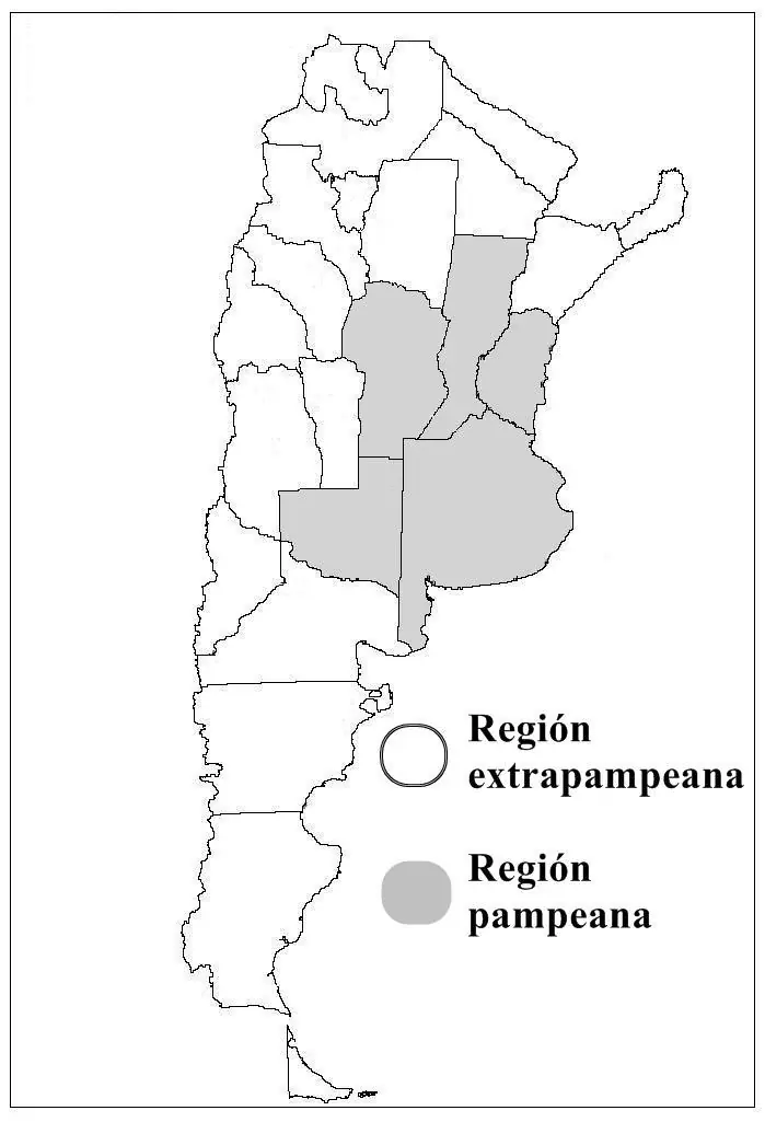 El Area Pampeana y Extra-Pampeana, Argentina