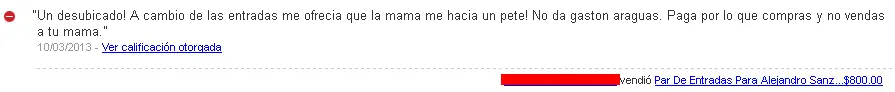 Calificaciones extremas de Mercadolibre - Nuevas