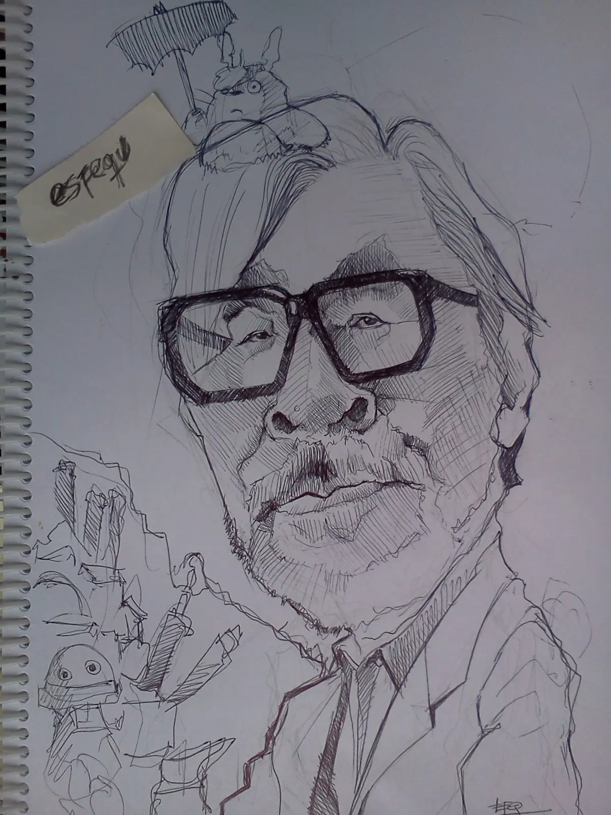 MI caricatura Realista de Hayao Miyazaki - Digital