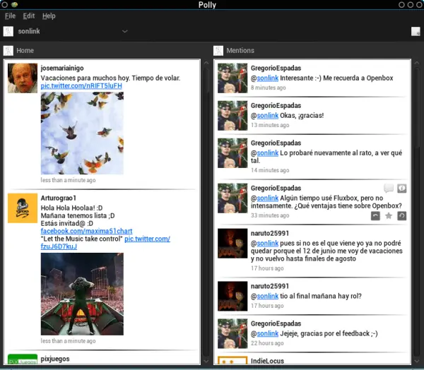 Polly: Cliente ligero para Twitter
