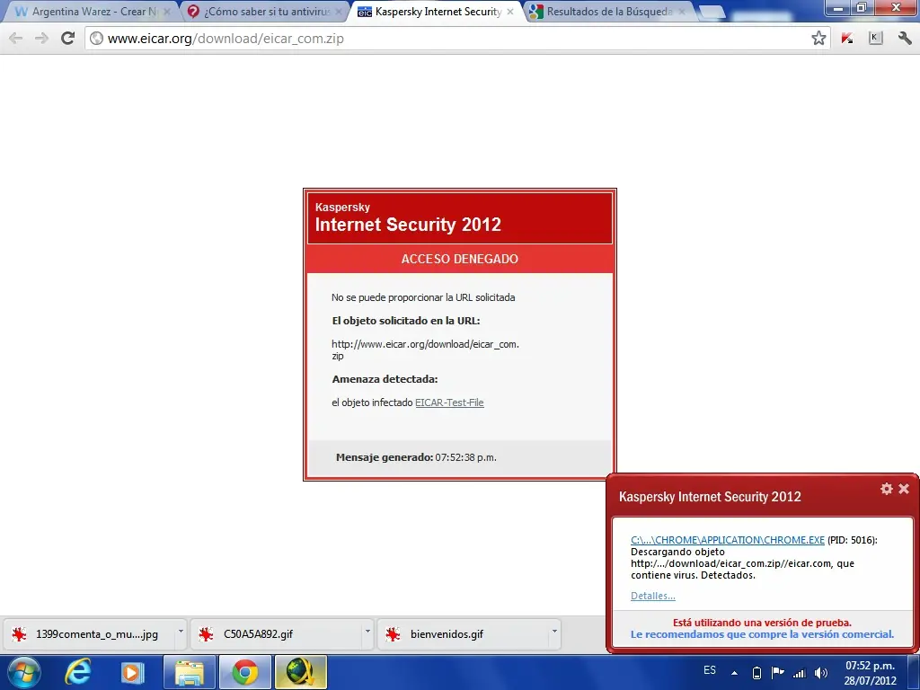 Quieres saber si tu antivirus es bueno y funcional.