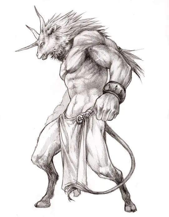 [Dibujo Propio] Minotauro.