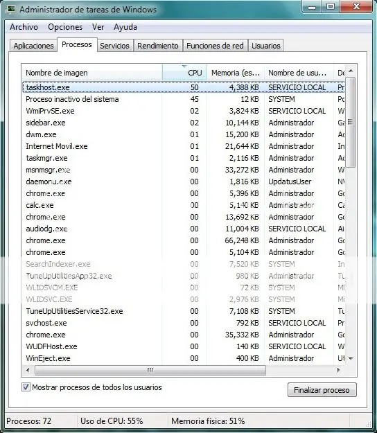 Solucionar Problema con el Taskhost.exe