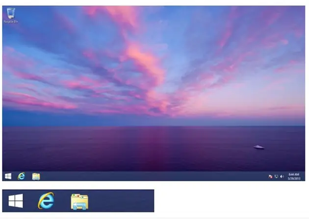 Aquí está el nuevo botón de inicio de Windows 8.1