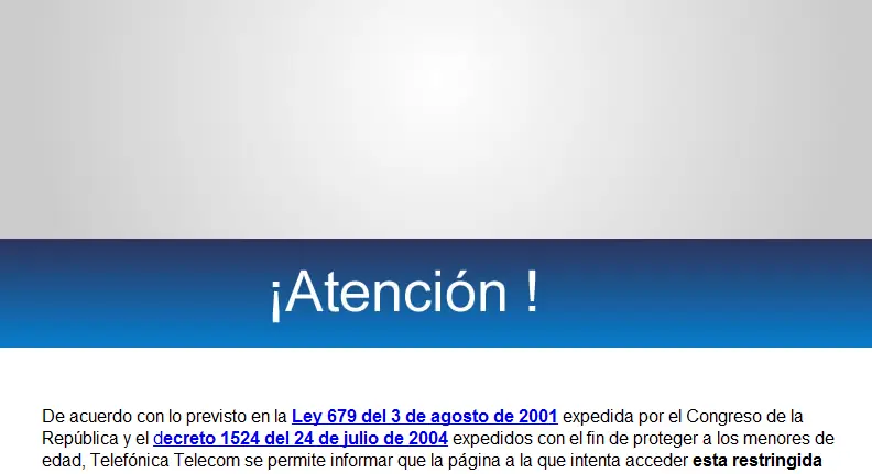 Xvideos .com bloqueado en Colombia.