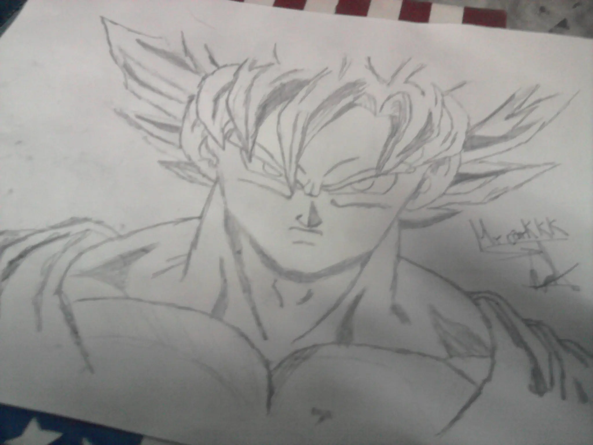 goku ssj2 mi dibujo !!