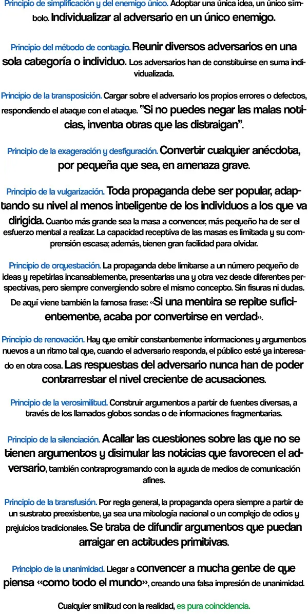 Los 11 principios de la propaganda de Goebbels