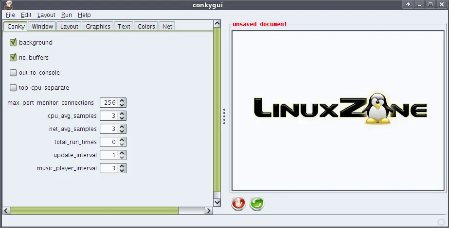 Una GUI para configurar conky