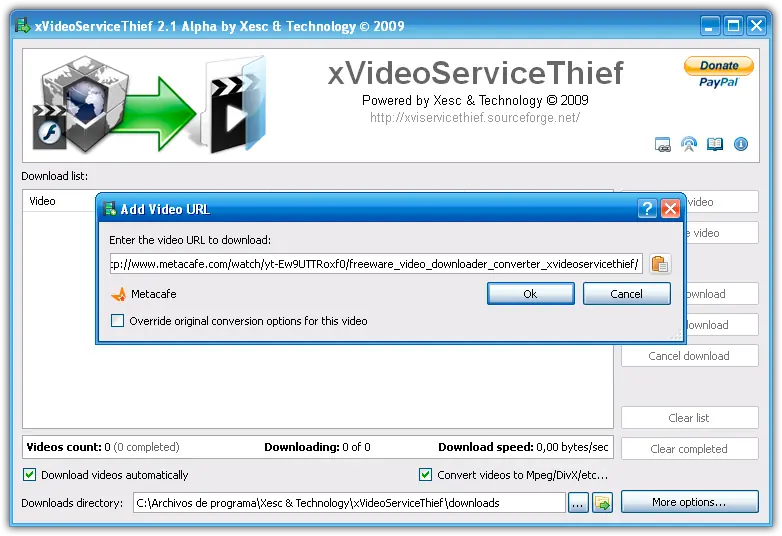 Bajar y convertir videos (youtube, dailymotion,megavideo…)