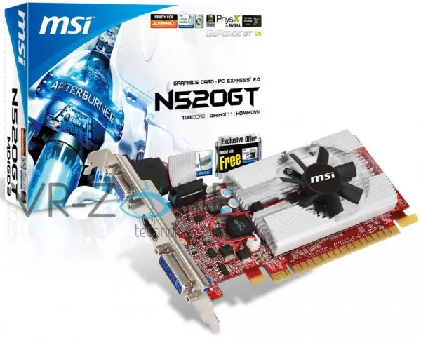 MSI GeForce GT 520 (N520GT) revelada