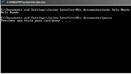 Programación Batch con archivos .bat