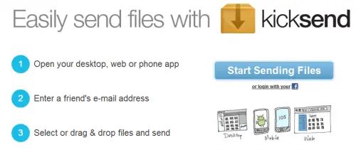 Kicksend, envia archivos de gran tamaño por e-mail