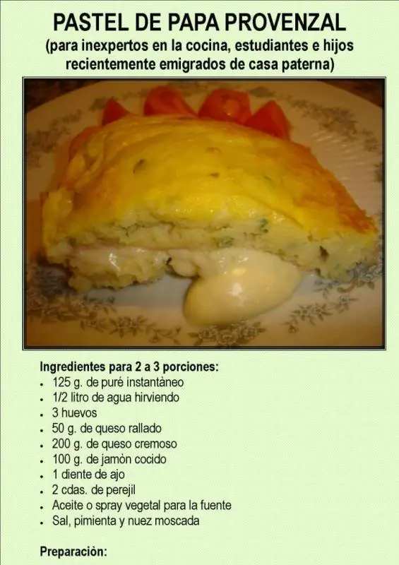 Pastel de papa "Provenzal"