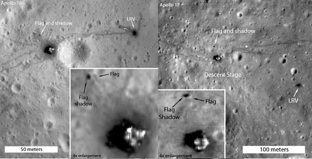 Las banderas de la NASA siguen en pie en la Luna