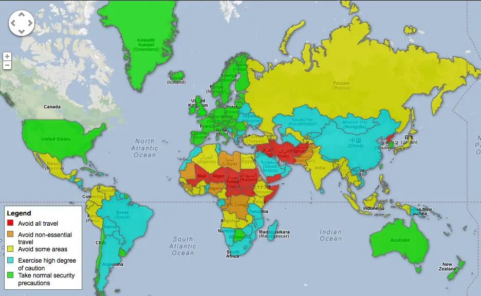 Los países más peligrosos del mundo para viajar