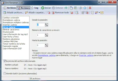 Renombrar archivos en forma masiva.