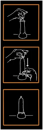 -Poner preservativos de forma correcta