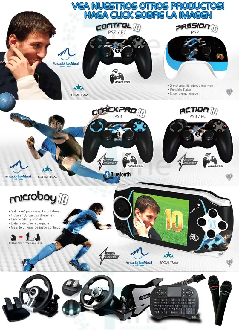 Los Joysticks oficiales de Leo Messi