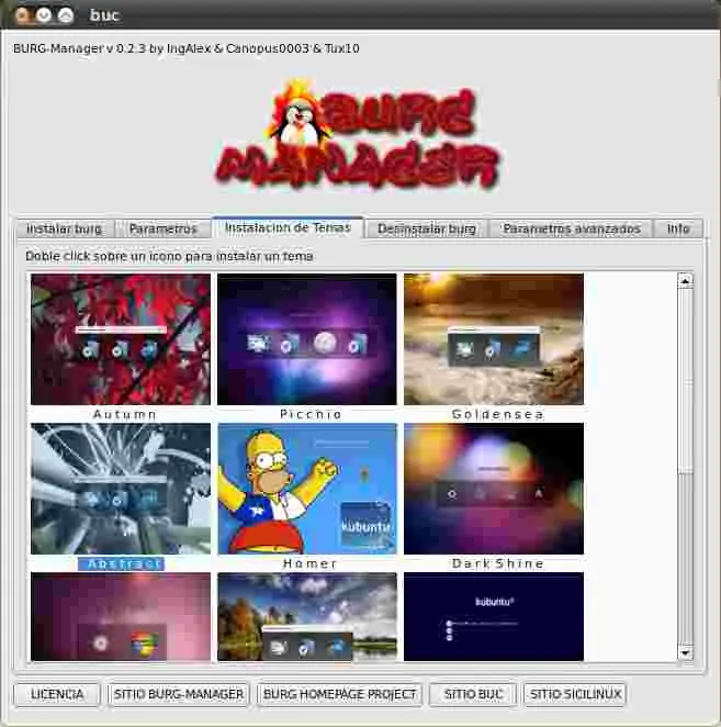 Configura BURG con Burg Manager 0.2.3
