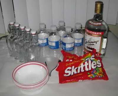Vodka con skittles Buenisimo