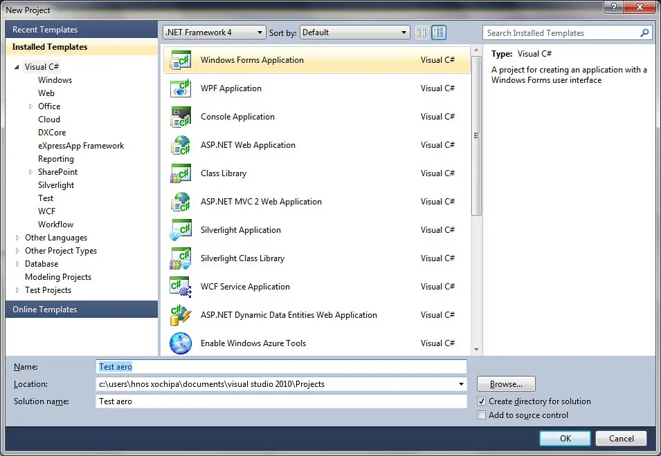 Crear efecto aero en VS 2010 y C#