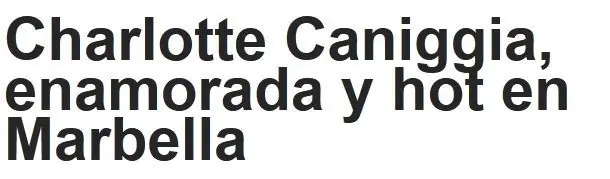 Charlotte Caniggia made in argentin