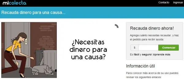 Mi Colecta, Crear un sitio web para Recaudar Dinero
