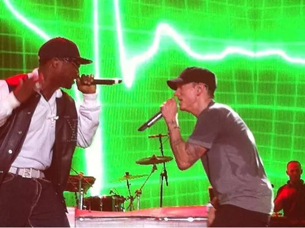 Imagenes Recientes de eminem en el escenario con jay-z actu