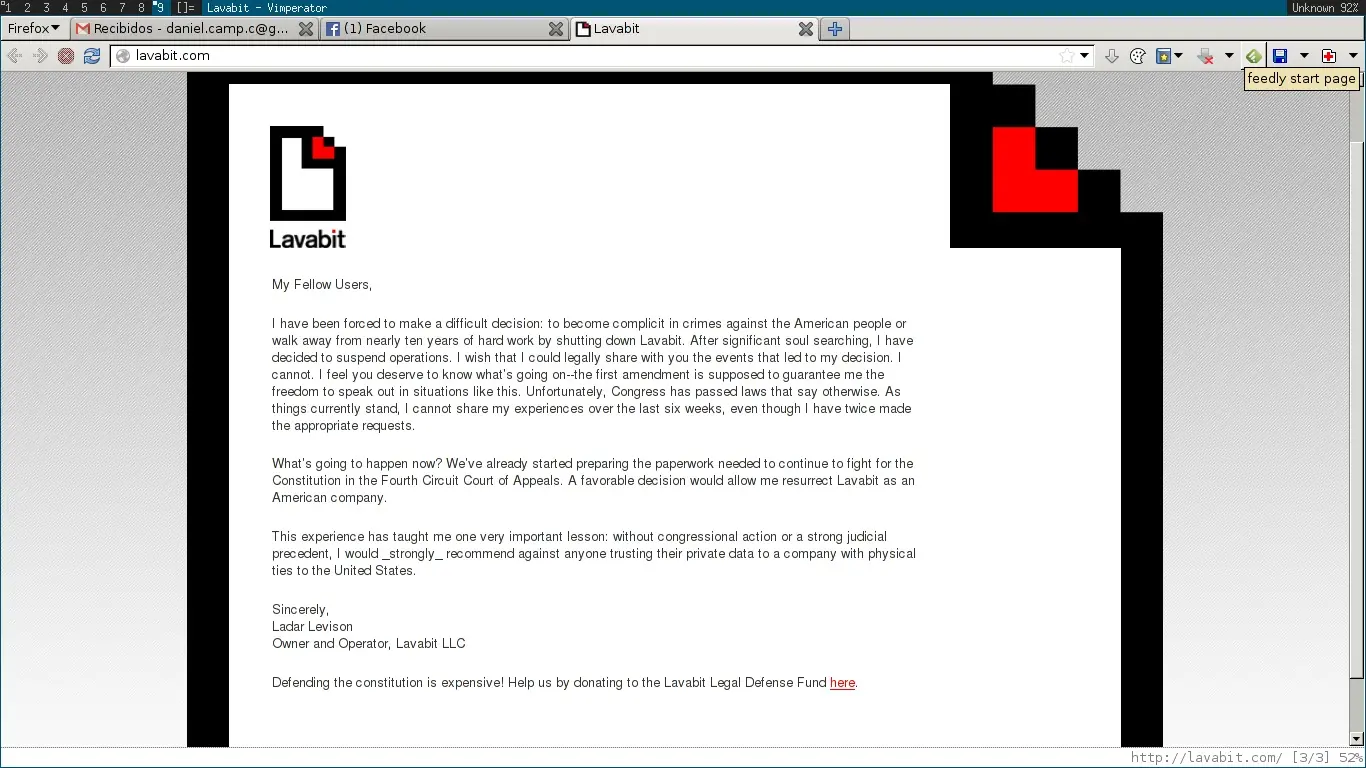 Alternativas a Lavabit (Correo electronico seguro)
